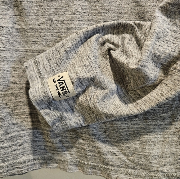 VANS Mens M Gray Oversized Heather Logo Hoodie Skater Sweatshirt NWT - Picture 4 of 6